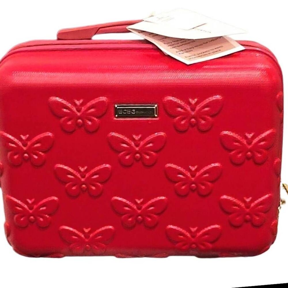 BCBGeneration Flutter Collection‎ Hard Side Travel Cosmetic Case-Raspberry
